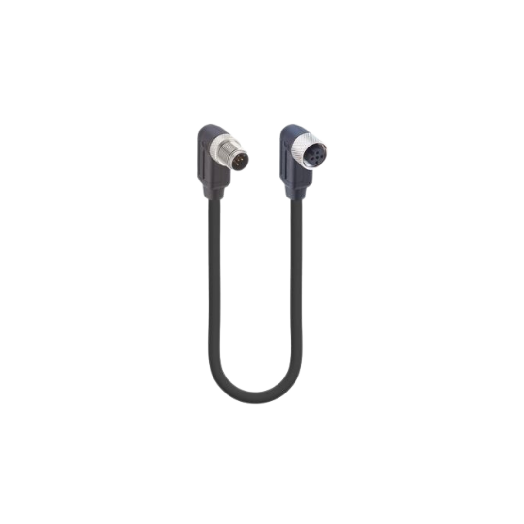 M12 A-coded MF 2xangled PUR Black CANopenDeviceNet